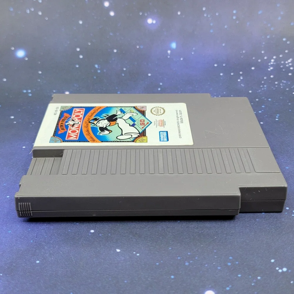Monopoly Nintendo NES Video Game Cartridge Parker Brothers NES-6B-USA 1991